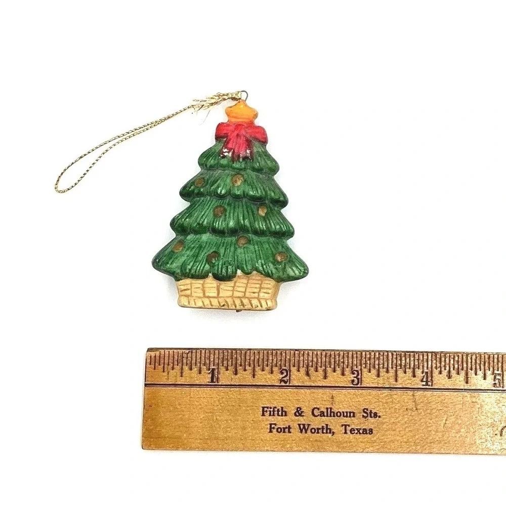 Christmas Ornaments‎ Lot 5pc Birdhouse Tree Santa Cookies